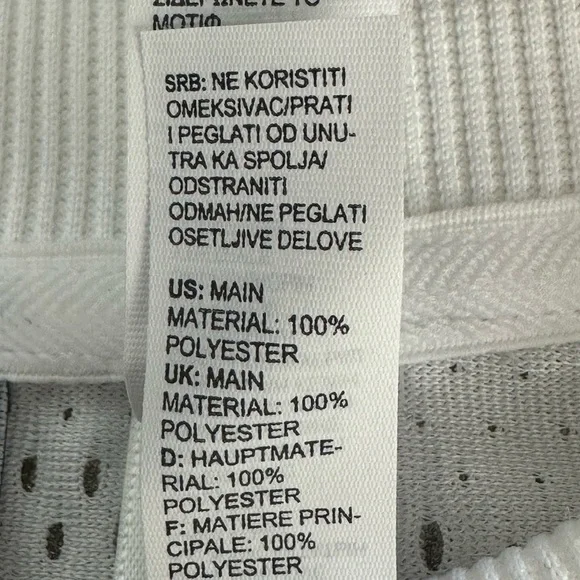 Adidas White Mesh Sleeveless Top with Triple Stripe Back (1049) - Picture 12 of 12